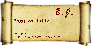 Bagyura Júlia névjegykártya